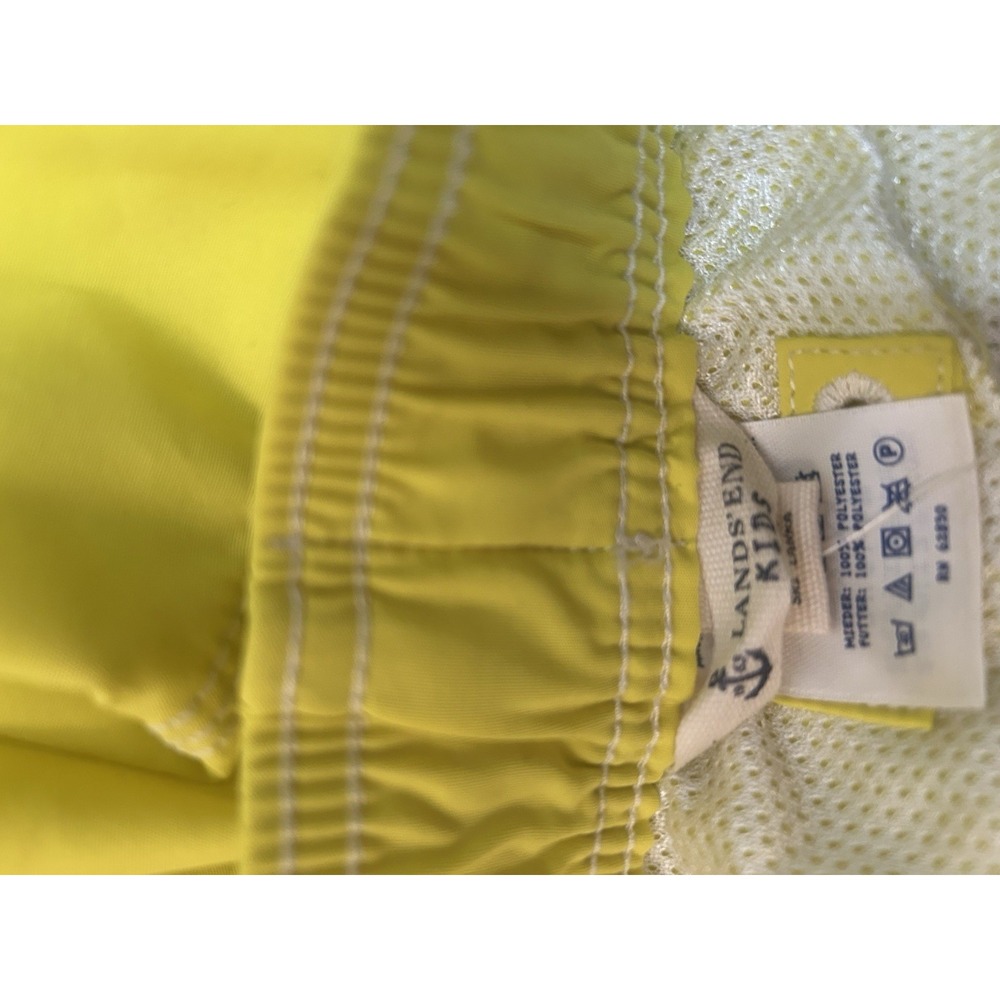 Lands End Kids Swim Trunks Med In Bright Yellow- Easy To Spot - Picture 5 of 6